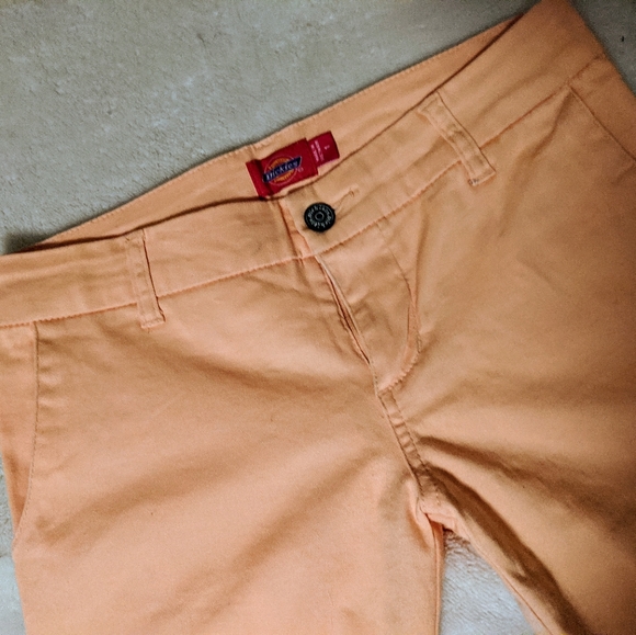 Vintage New Old Stock NWOT Dickies Peach Cotton Crop Pant - Picture 5 of 8